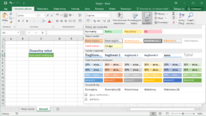 Kurs Excel Podstawy - Formatowanie komórek Excel - Style komórek