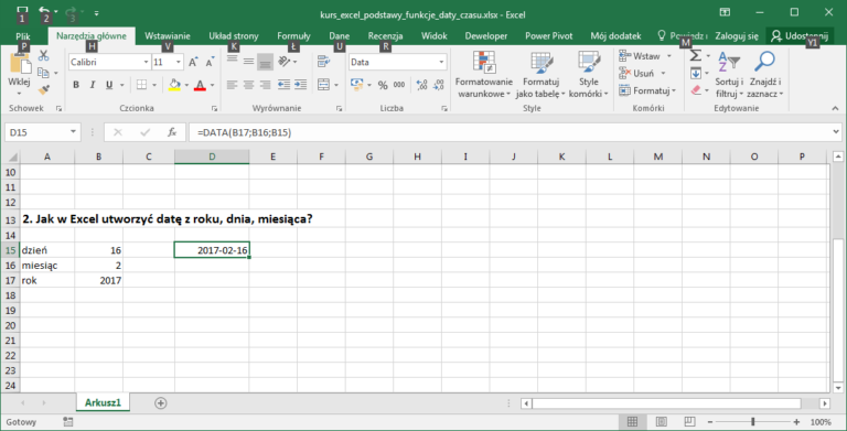 Najwa Niejsze Funkcje Daty Excel I Funkcje Czasu W Excel Datatalk Pl