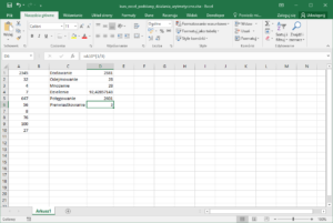 Kurs Excel Podstawy - działania arytmetyczne w Excel