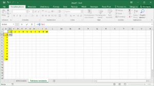 Kurs Excel Podstawy - adresowanie mieszane - Tabliczka mnożenia Excel