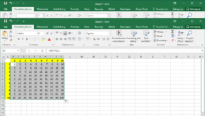 Kurs Excel Podstawy - Tabliczka mnożenia w Excel jednym wzorem