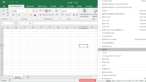Kurs Excel Podstawy - Pasek stanu Excel szybkie obliczenia