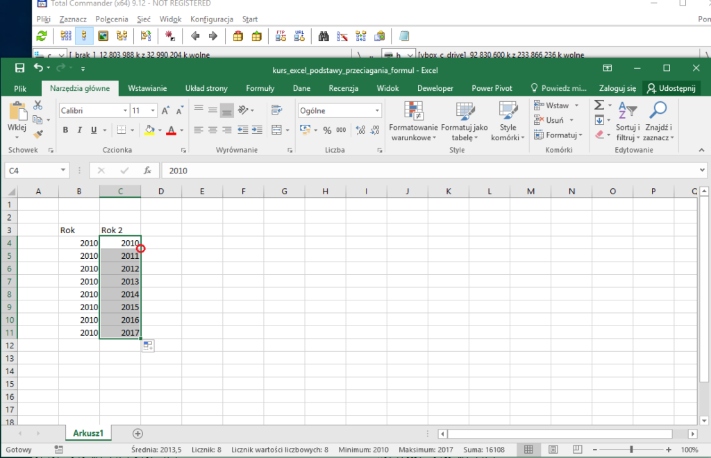 Kurs Excel Podstawy Przeciaganie Formul 1 DataTalk Pl