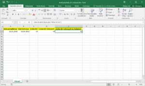 Excel przykłady - Dni robocze bez świąt w Excel