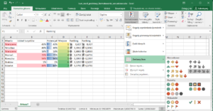Kurs Excel Podstawy - Formatowanie warunkowe. Zestawy ikon