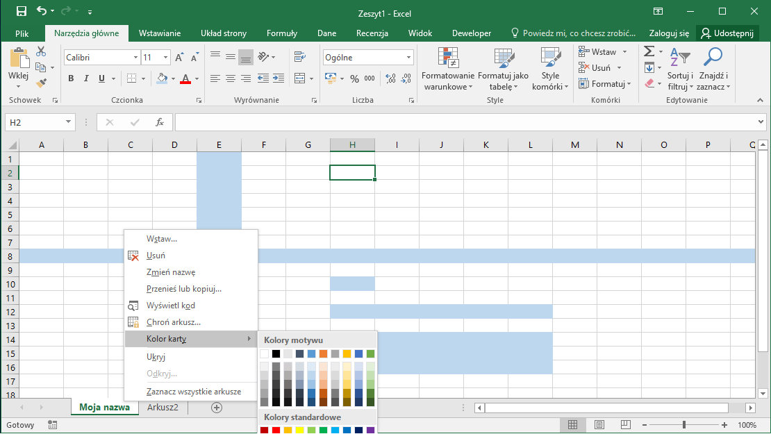 Kurs Excel Podstawy - Arkusz Excel