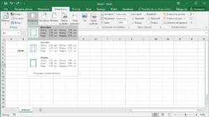 Kurs Excel Podstawy - Drukowanie marginesy Excel