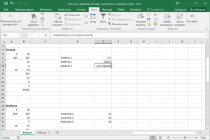 Kurs Excel podstawy - Funkcje Matematyczne - Excel Średnia