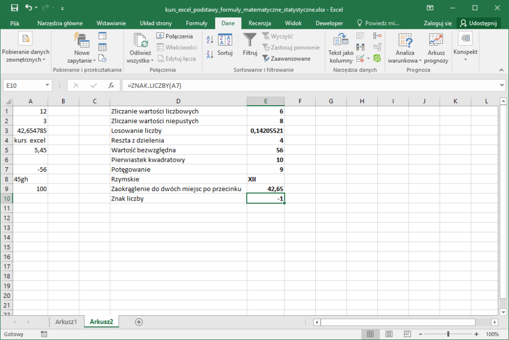 Podstawowe Funkcje Matematyczne W Excelu Excelness Com My Xxx Hot Girl 4537