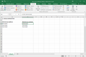 Kurs Excel Podstawy - funkcje znakowe
