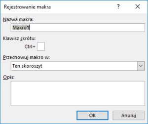 Kurs Excel Podstawy - Jak nagrać makro