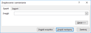 Kurs Excel - Excel Znajdź