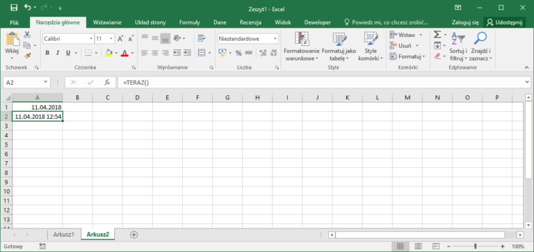 Jak W Excel Szybko Wstawić Bieżącą Datę I Godzinę Datatalkpl 7840