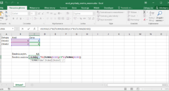 Jak w Excel obliczyć średnią ważoną